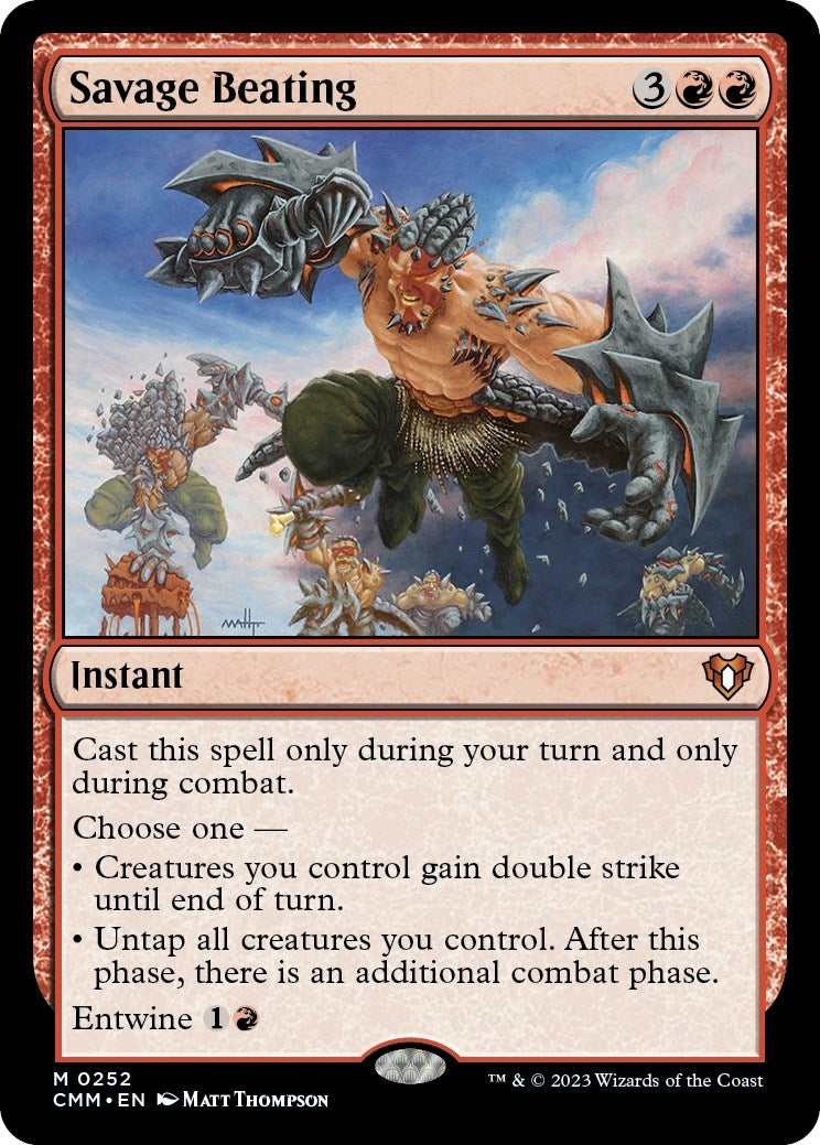 Image for Savage Beating (Commander Masters) (252) - Magic: The Gathering