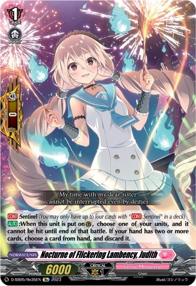 Image for Nocturne of Flickering Lambency, Judith (D-SS05: Festival Booster 2023) (D-SS05/Re35EN) - Cardfight Vanguard