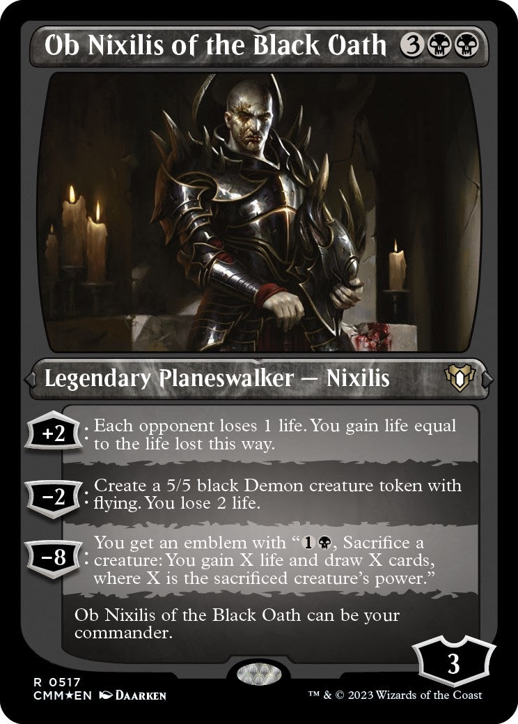 Image for Ob Nixilis of the Black Oath (Foil Etched) (Commander Masters) (517) - Magic: The Gathering