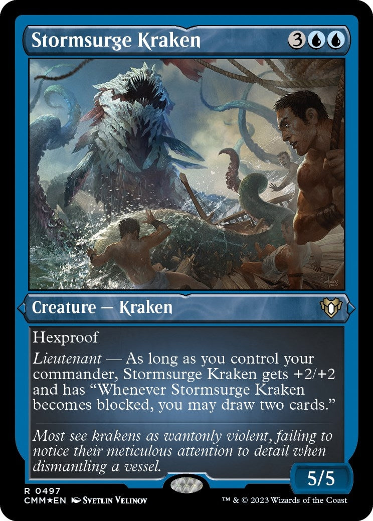 Image for Stormsurge Kraken (Foil Etched) (Commander Masters) (497) - Magic: The Gathering