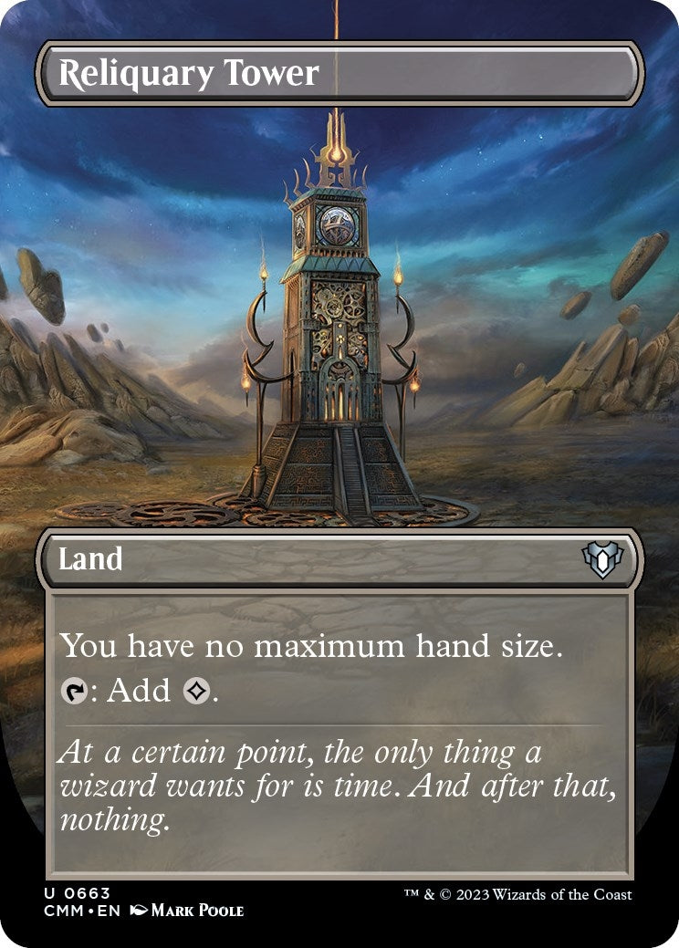 Image for Reliquary Tower (Borderless) (Commander Masters) (663) - Magic: The Gathering