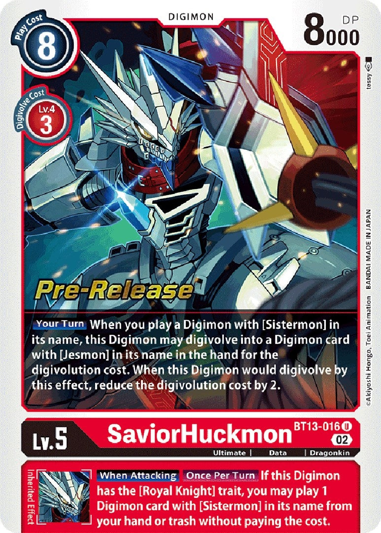 Image for SaviorHuckmon (BT13_PR) (BT13-016 U) - Digimon Card Game