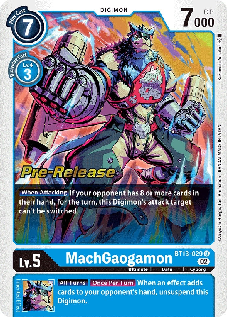 Image for MachGaogamon (BT13_PR) (BT13-029 U) - Digimon Card Game