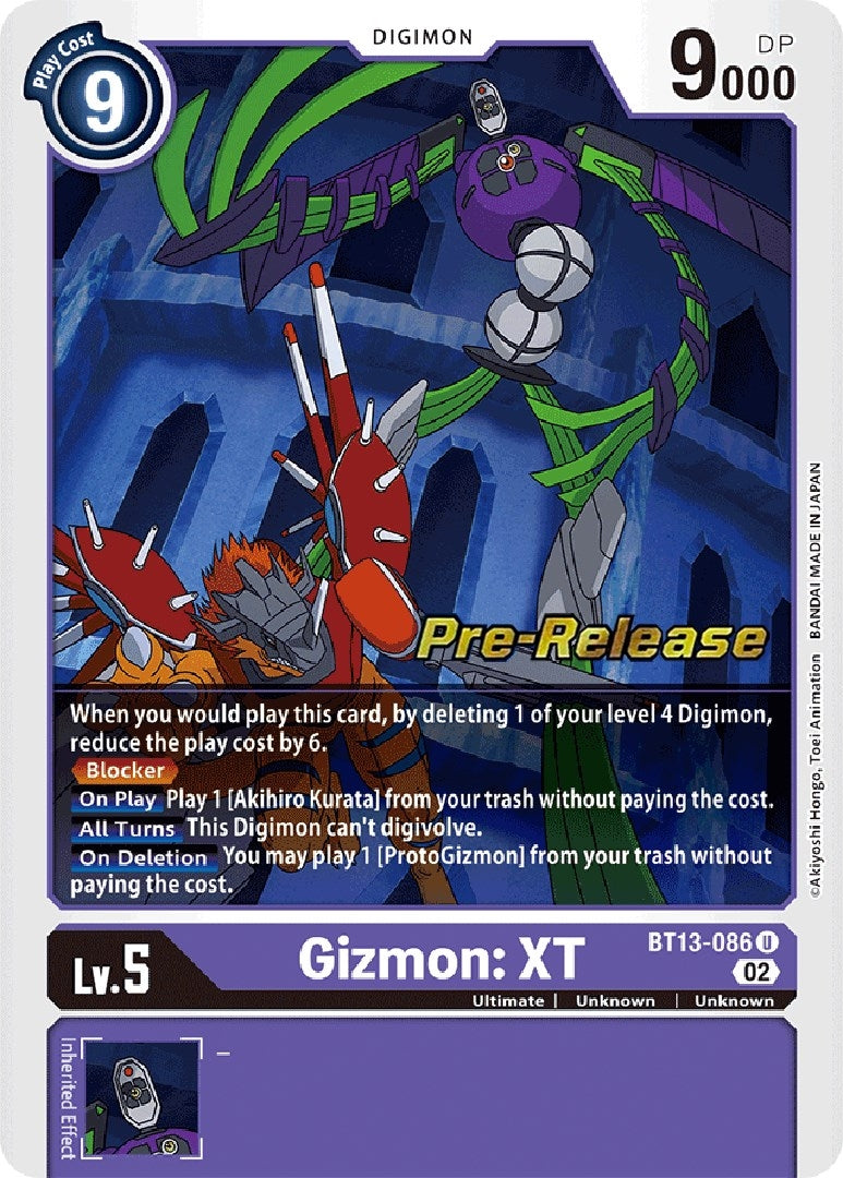Image for Gizmon: XT (BT13_PR) (BT13-086 U) - Digimon Card Game