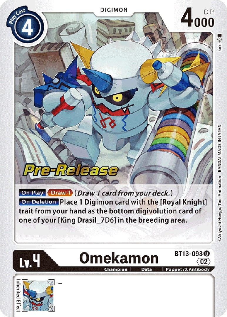 Image for Omekamon (BT13_PR) (BT13-093 U) - Digimon Card Game