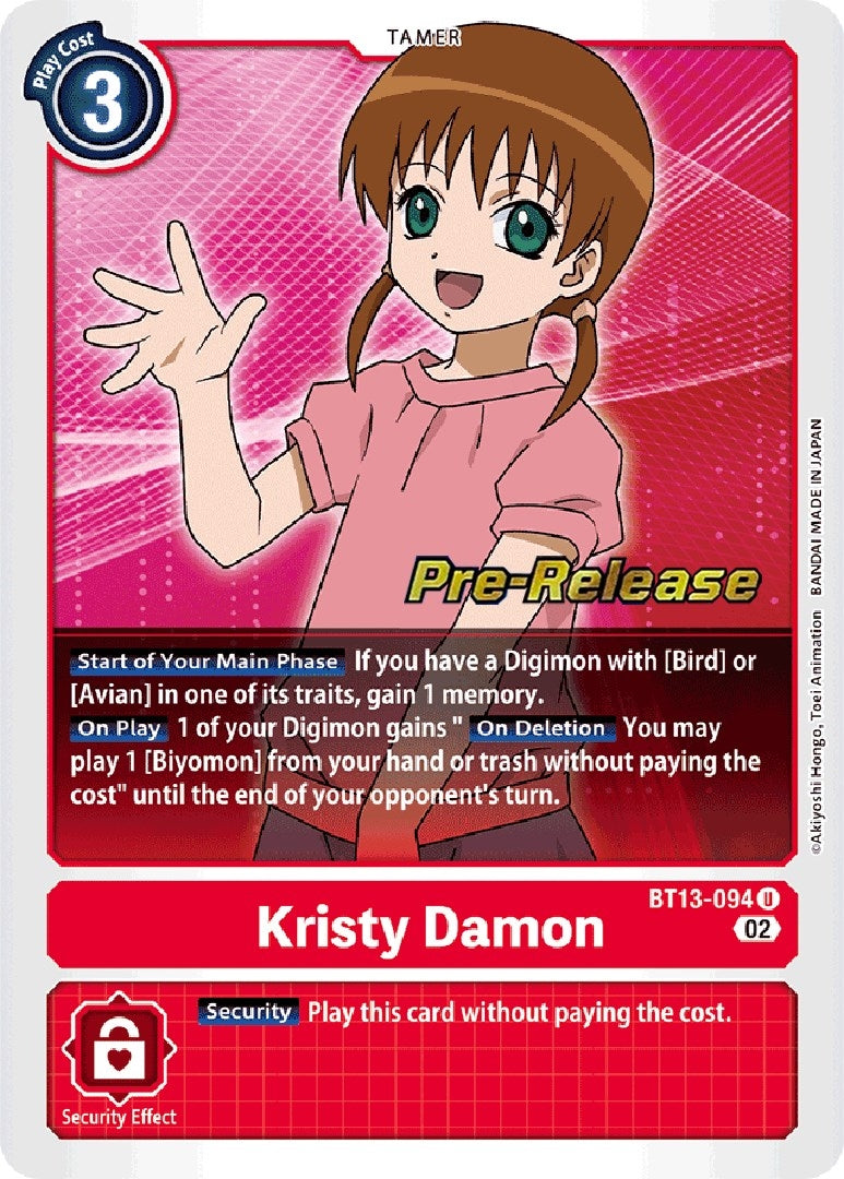 Image for Kristy Damon (BT13_PR) (BT13-094 U) - Digimon Card Game