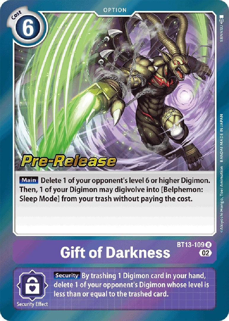 Image for Gift of Darkness (BT13_PR) (BT13-109 R) - Digimon Card Game