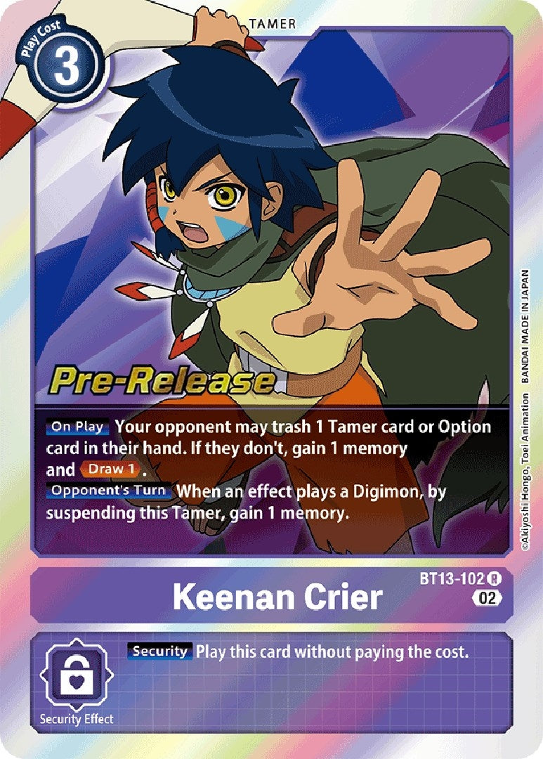 Image for Keenan Crier (BT13_PR) (BT13-102 R) - Digimon Card Game