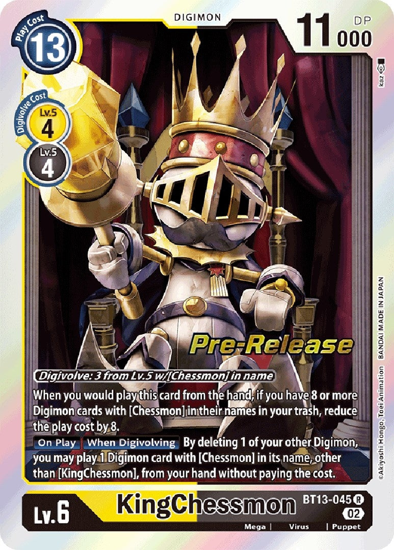 Image for KingChessmon (BT13_PR) (BT13-045 R) - Digimon Card Game