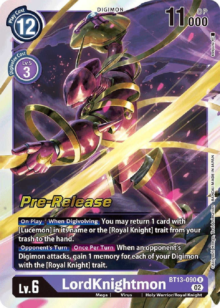 Image for LordKnightmon (BT13_PR) (BT13-090 R) - Digimon Card Game