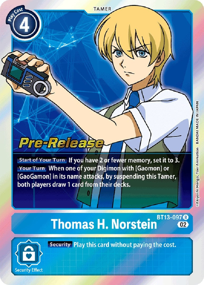 Image for Thomas H. Norstein (BT13_PR) (BT13-097 R) - Digimon Card Game