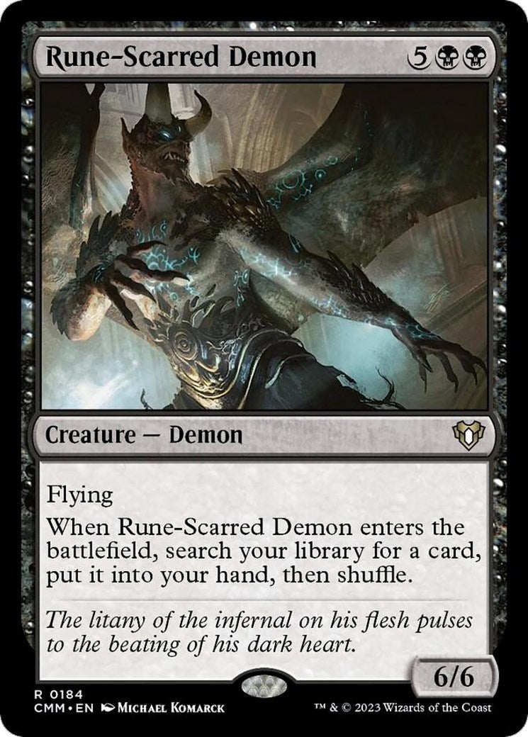 Image for Rune-Scarred Demon (Commander Masters) (184) - Magic: The Gathering