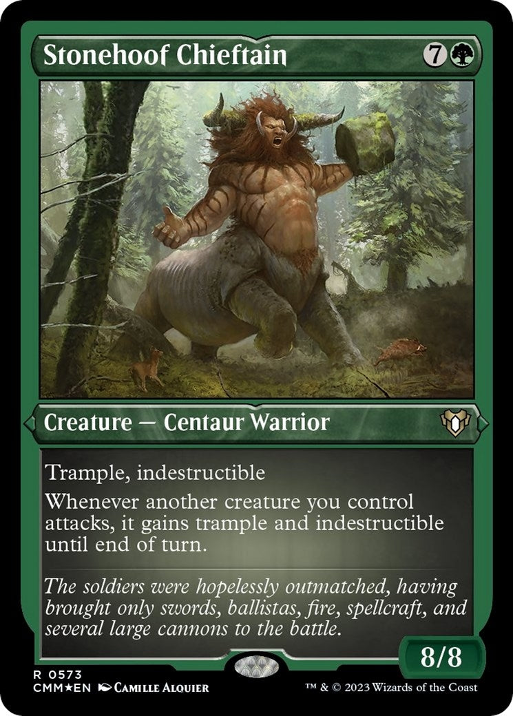 Image for Stonehoof Chieftain (Foil Etched) (Commander Masters) (573) - Magic: The Gathering