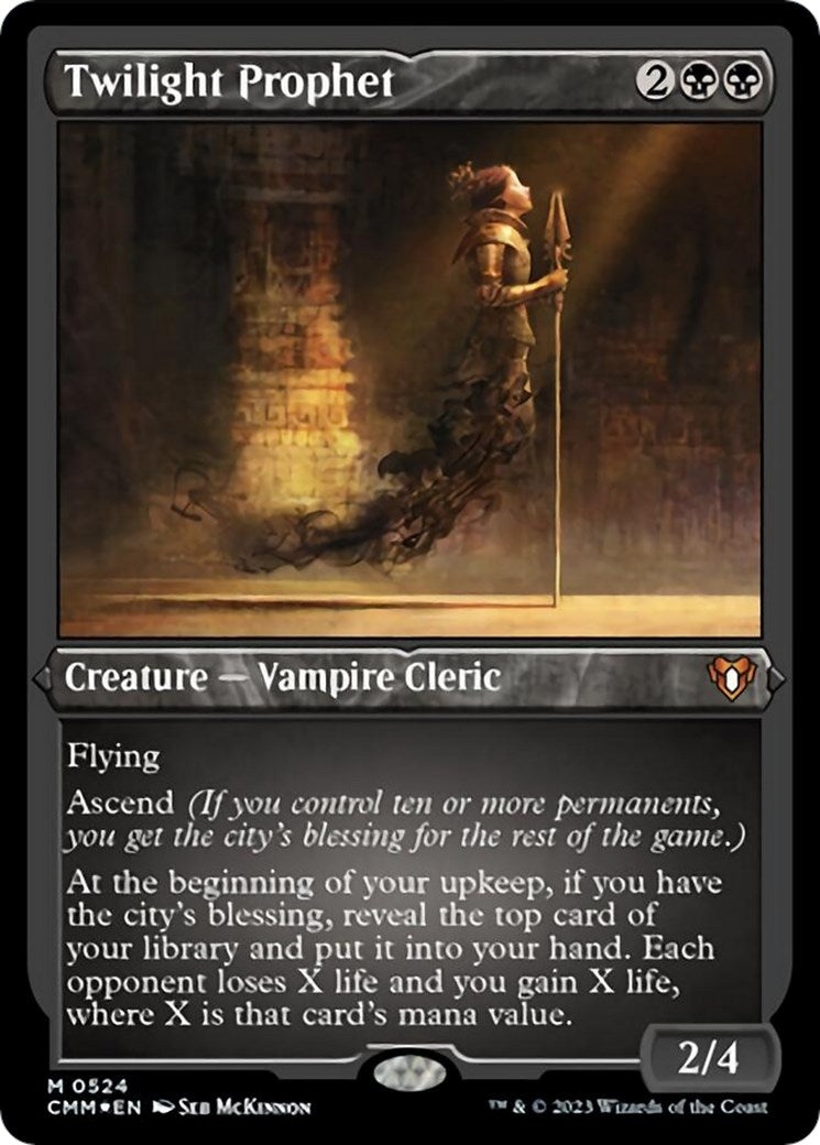 Image for Twilight Prophet (Foil Etched) (Commander Masters) (524) - Magic: The Gathering