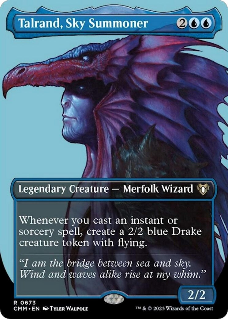 Image for Talrand, Sky Summoner (Borderless) (Commander Masters) (673) - Magic: The Gathering