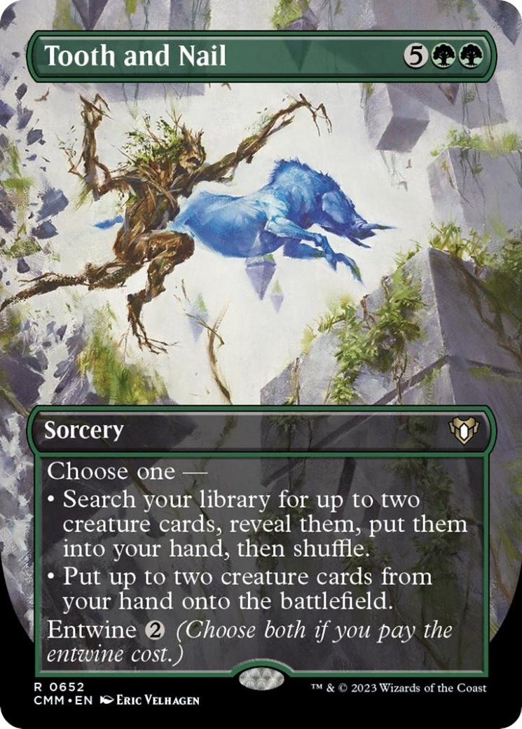 Image for Tooth and Nail (Borderless) (Commander Masters) (652) - Magic: The Gathering