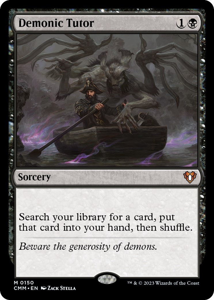 Image for Demonic Tutor (Commander Masters) (150) - Magic: The Gathering