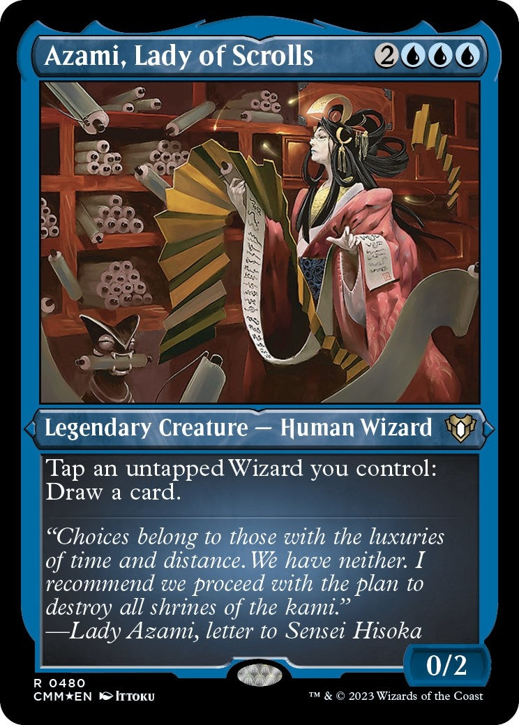 Image for Azami, Lady of Scrolls (Foil Etched) (Commander Masters) (480) - Magic: The Gathering