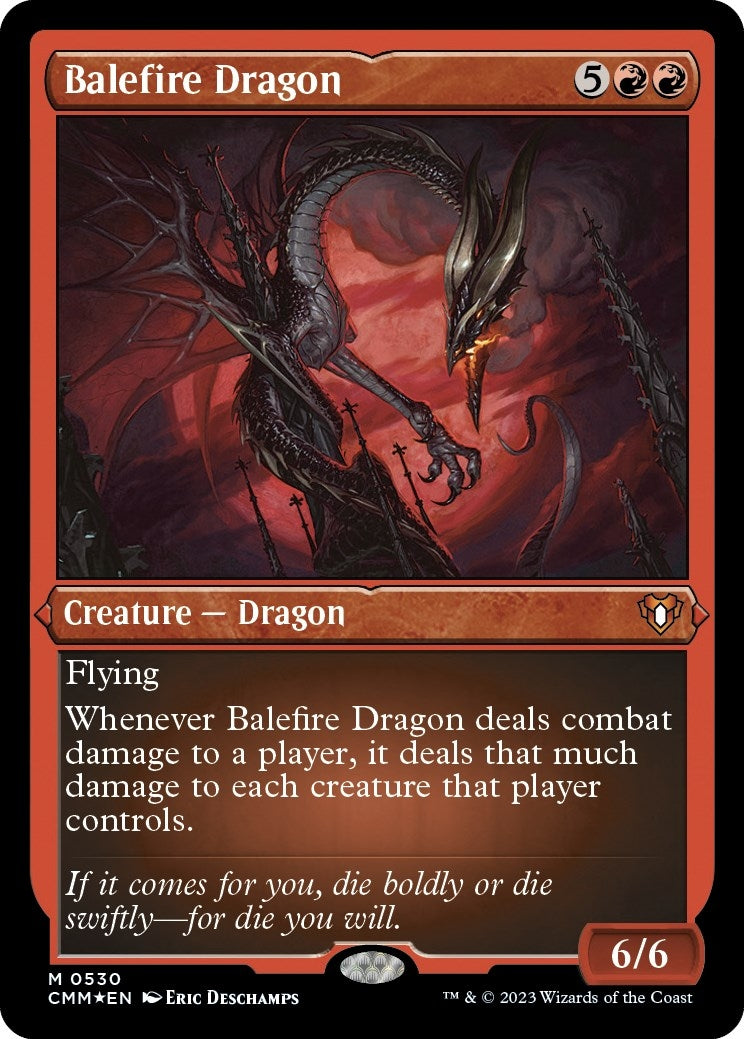 Image for Balefire Dragon (Foil Etched) (Commander Masters) (530) - Magic: The Gathering
