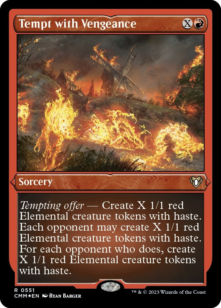 Image for Tempt with Vengeance (Foil Etched) (Commander Masters) (551) - Magic: The Gathering