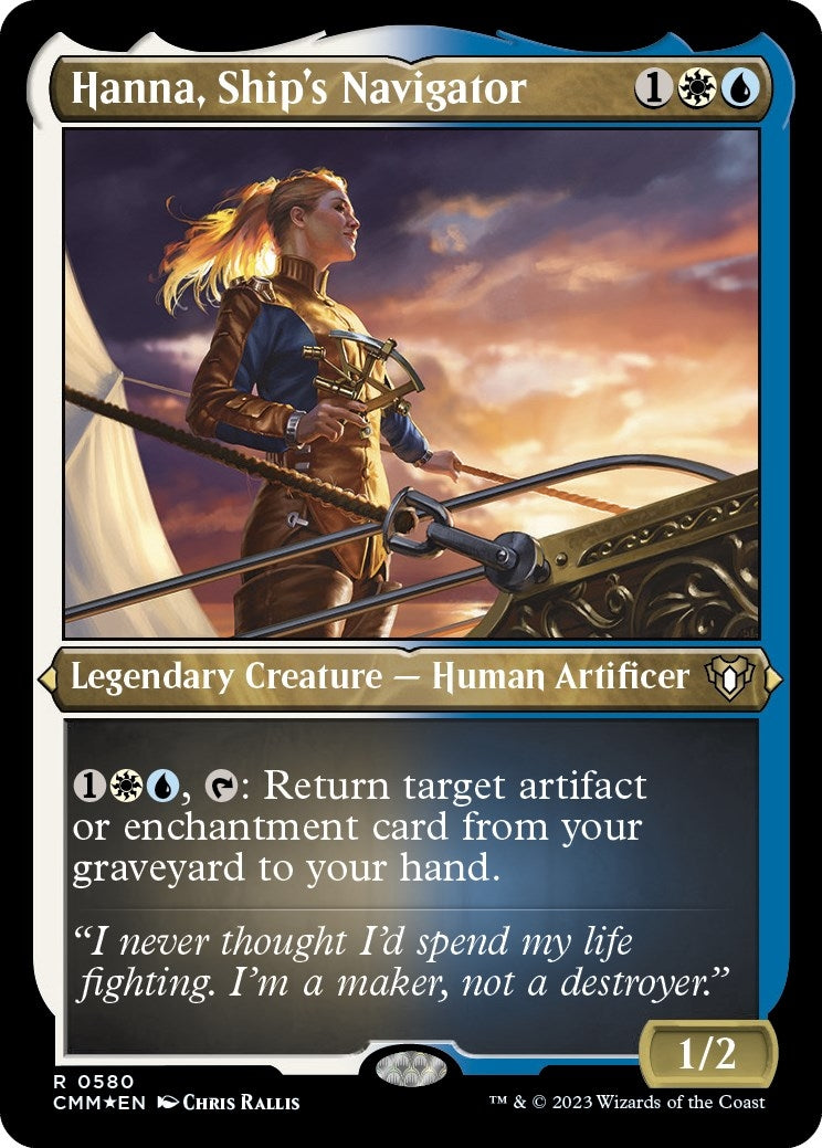 Image for Hanna, Ship's Navigator (Foil Etched) (Commander Masters) (580) - Magic: The Gathering