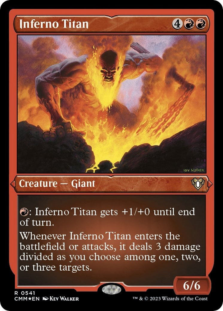 Image for Inferno Titan (Foil Etched) (Commander Masters) (541) - Magic: The Gathering