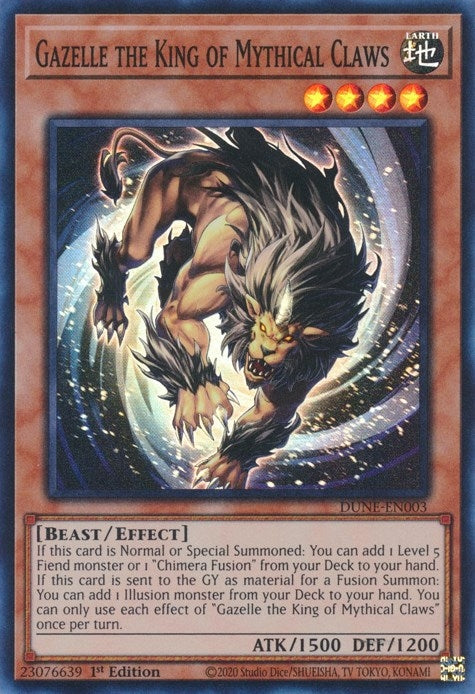 Image for Gazelle the King of Mythical Claws (Duelist Nexus) (DUNE-EN003) - YuGiOh