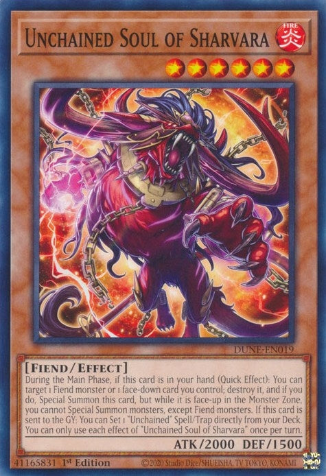 Image for Unchained Soul of Sharvara (Duelist Nexus) (DUNE-EN019) - YuGiOh
