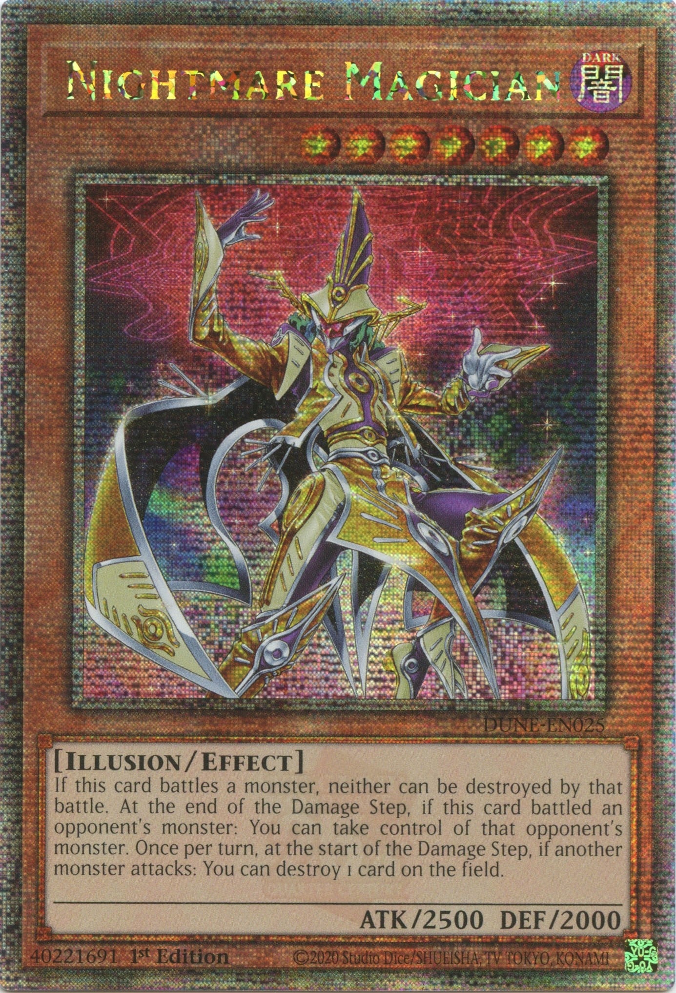 Image for Nightmare Magician (Quarter Century Secret Rare) (Duelist Nexus) (DUNE-EN025) - YuGiOh