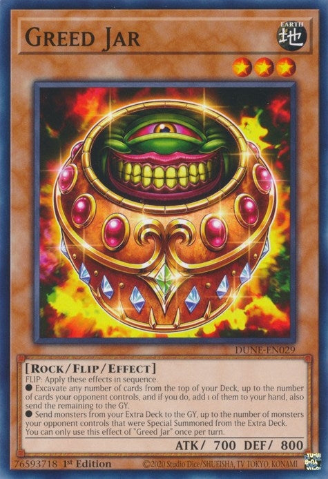 Image for Greed Jar (Duelist Nexus) (DUNE-EN029) - YuGiOh