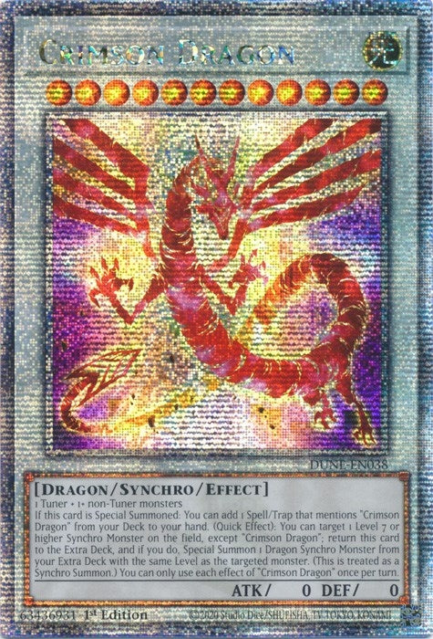 Image for Crimson Dragon (Quarter Century Secret Rare) (Duelist Nexus) (DUNE-EN038) - YuGiOh