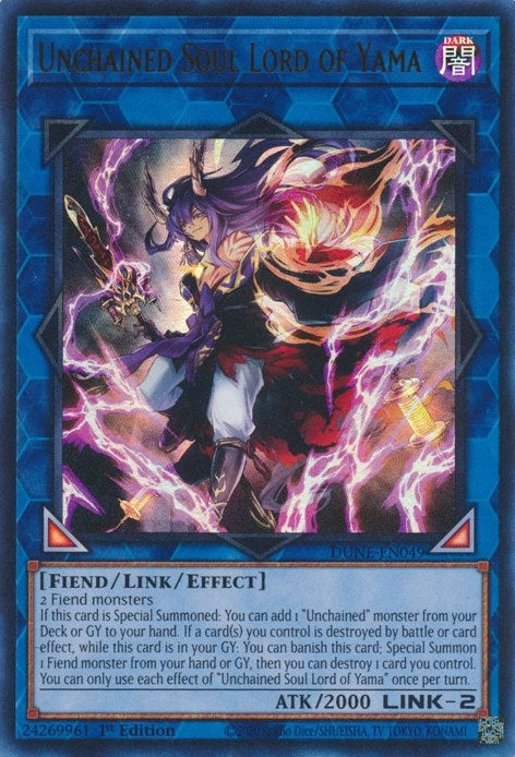 Image for Unchained Soul Lord of Yama (Duelist Nexus) (DUNE-EN049) - YuGiOh