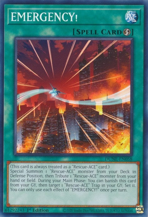 Image for EMERGENCY! (Duelist Nexus) (DUNE-EN058) - YuGiOh
