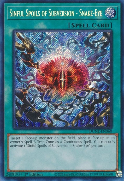 Image for Sinful Spoils of Subversion - Snake-Eye (Duelist Nexus) (DUNE-EN060) - YuGiOh