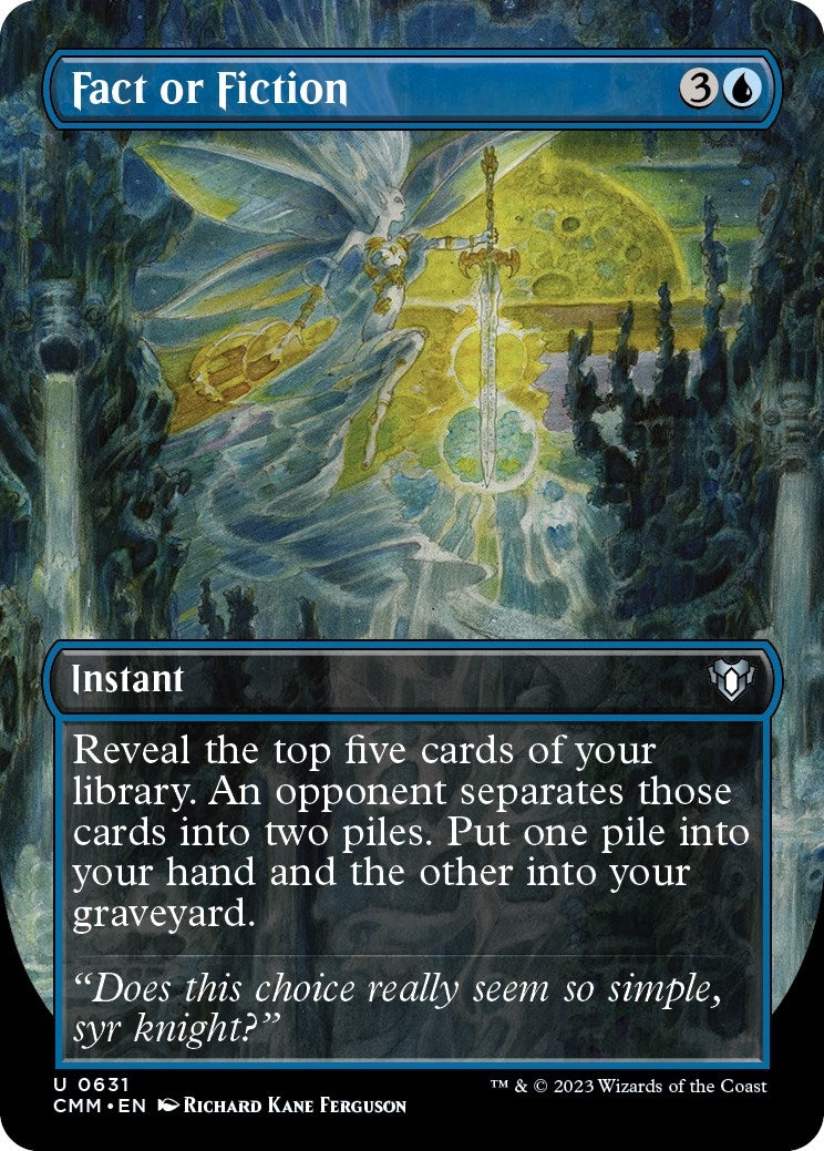 Image for Fact or Fiction (Borderless) (Commander Masters) (631) - Magic: The Gathering