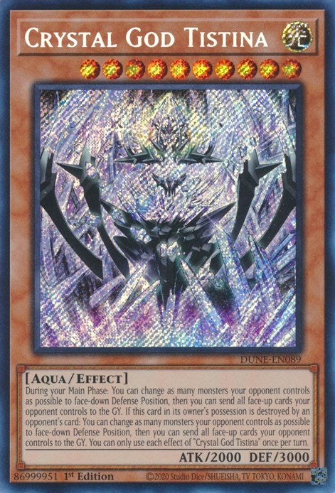 Image for Crystal God Tistina (Duelist Nexus) (DUNE-EN089) - YuGiOh