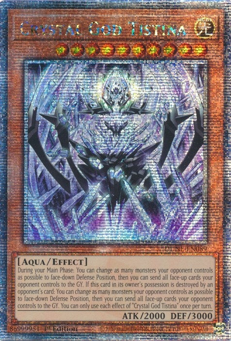 Image for Crystal God Tistina (Quarter Century Secret Rare) (Duelist Nexus) (DUNE-EN089) - YuGiOh