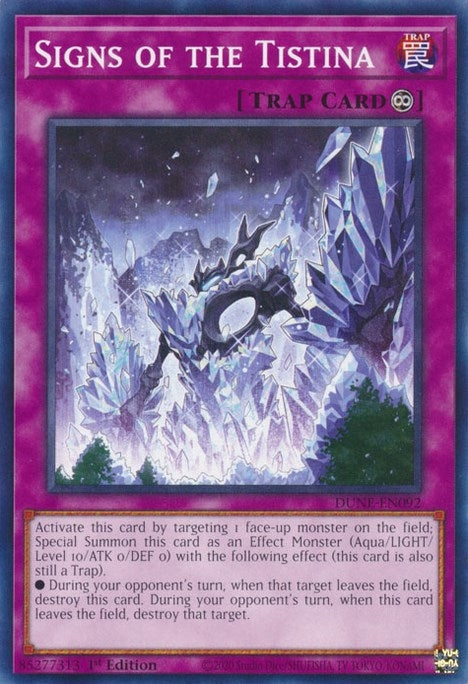 Image for Signs of the Tistina (Duelist Nexus) (DUNE-EN092) - YuGiOh