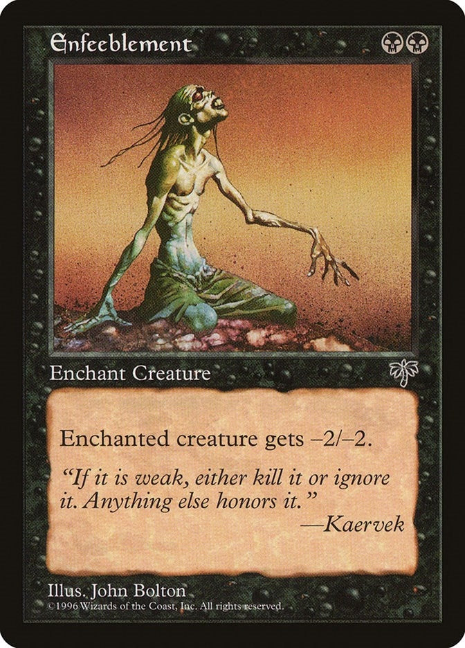 Image for Enfeeblement (Mirage) - Magic: The Gathering