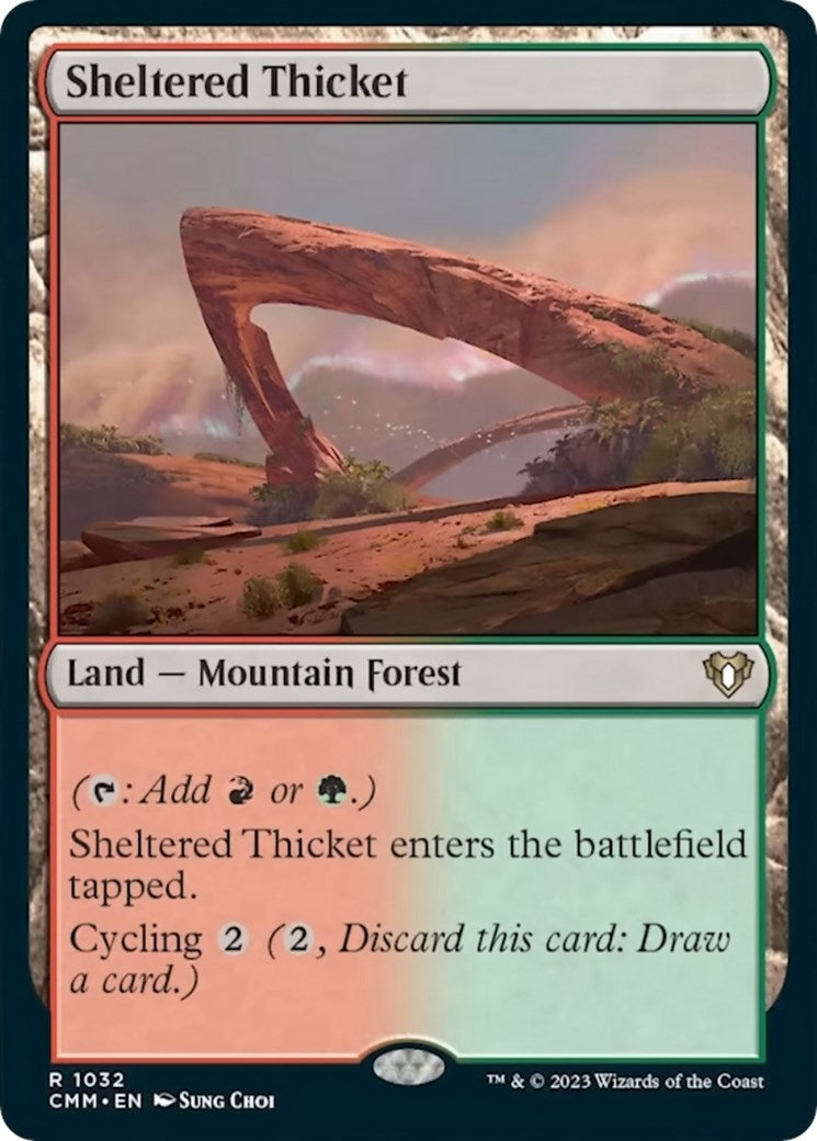 Image for Sheltered Thicket (Commander Masters) (1032) - Magic: The Gathering