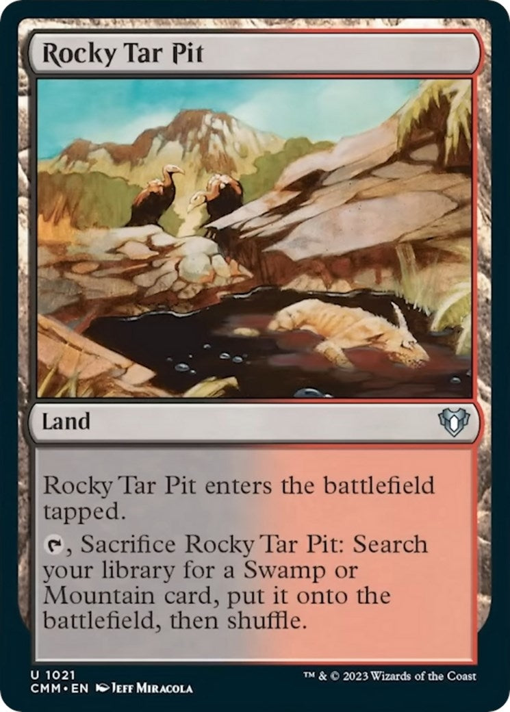 Image for Rocky Tar Pit (Commander Masters) (1021) - Magic: The Gathering