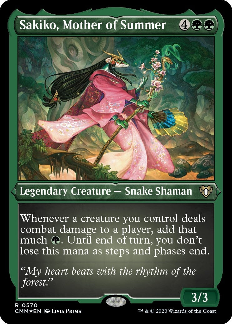 Image for Sakiko, Mother of Summer (Foil Etched) (Commander Masters) (570) - Magic: The Gathering