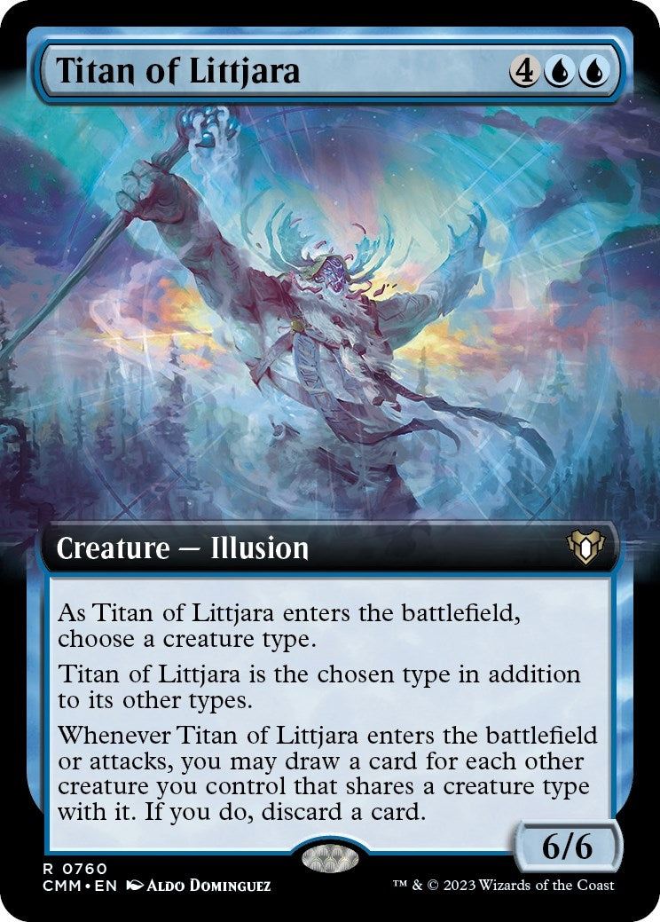 Image for Titan of Littjara (Extended Art) (Commander Masters) (760) - Magic: The Gathering