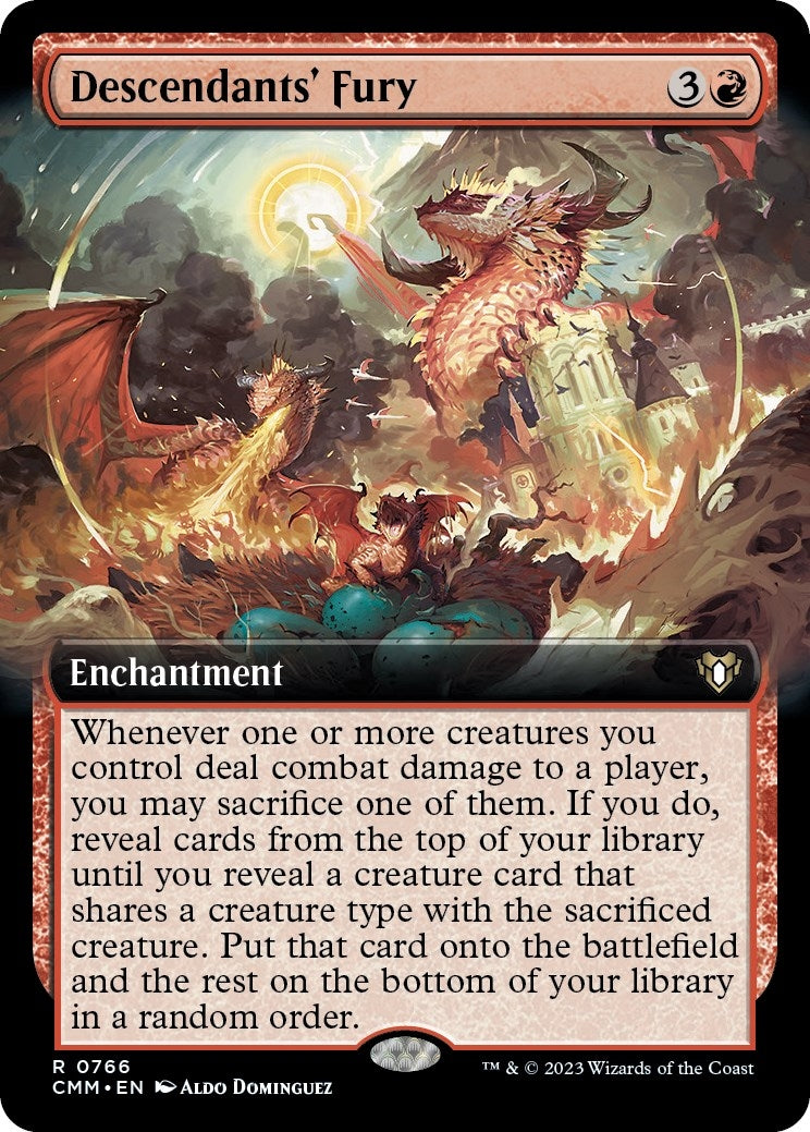 Image for Descendants' Fury (Extended Art) (Commander Masters) (766) - Magic: The Gathering