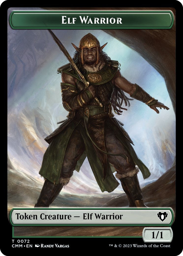 Image for Elf Warrior // Cleric Double-Sided Token (Commander Masters) (72 // 62) - Magic: The Gathering