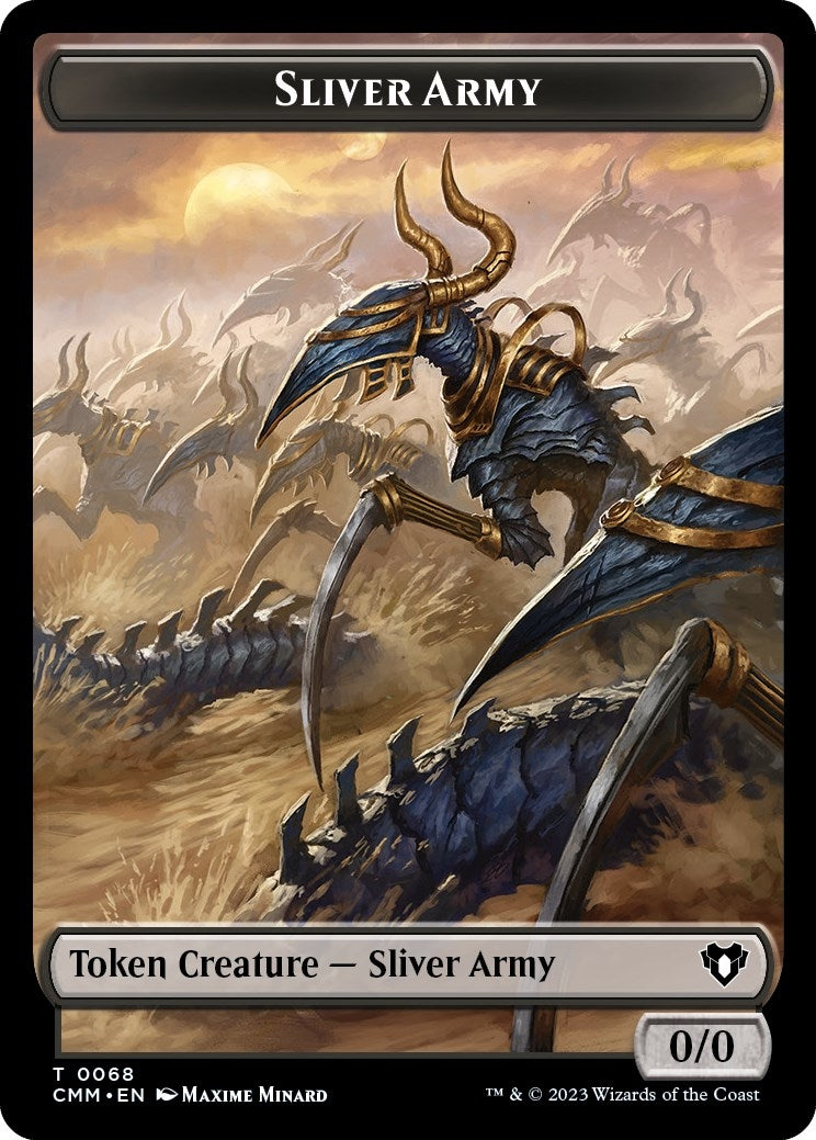 Image for Sliver Army // Sliver Double-Sided Token (Commander Masters) (68 // 57) - Magic: The Gathering
