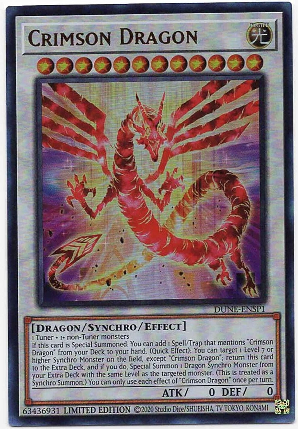 Image for Crimson Dragon (DUNE-ENSP1) (Duelist Nexus) (DUNE-ENSP1) - YuGiOh
