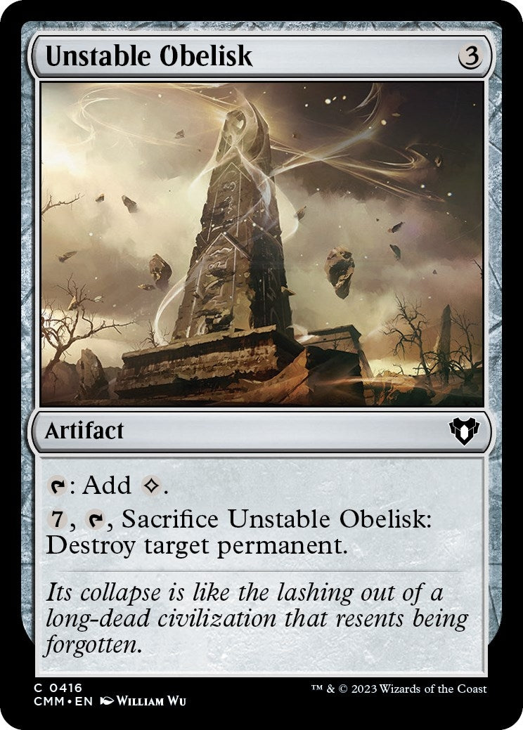 Image for Unstable Obelisk (Commander Masters) (416) - Magic: The Gathering