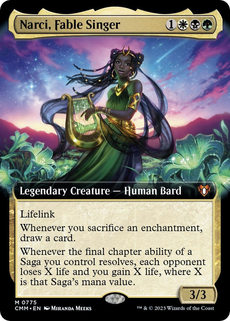 Image for Narci, Fable Singer (Extended Art) (Commander Masters) (775) - Magic: The Gathering
