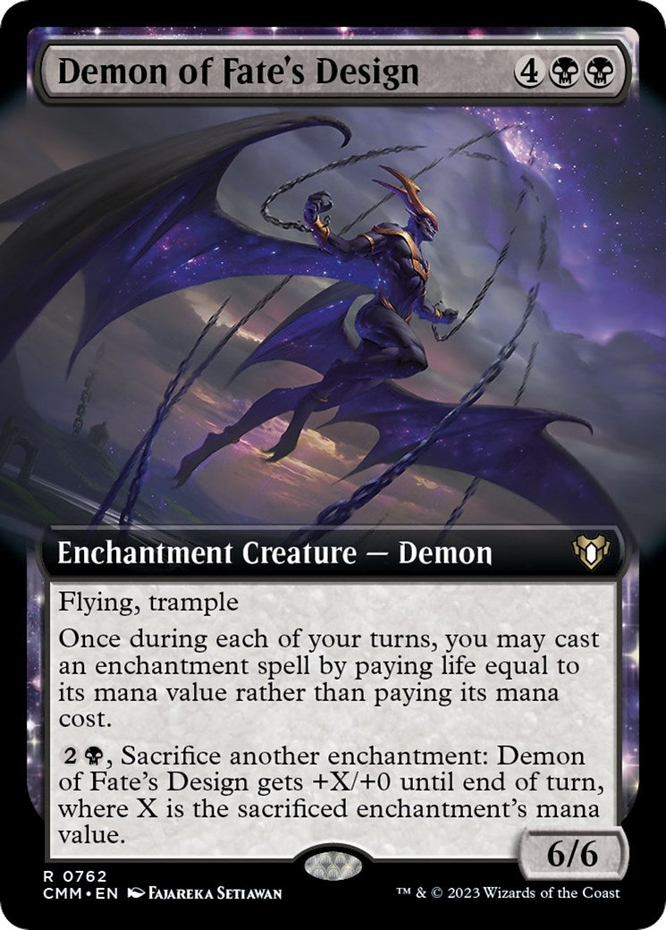 Image for Demon of Fate's Design (Extended Art) (Commander Masters) (762) - Magic: The Gathering